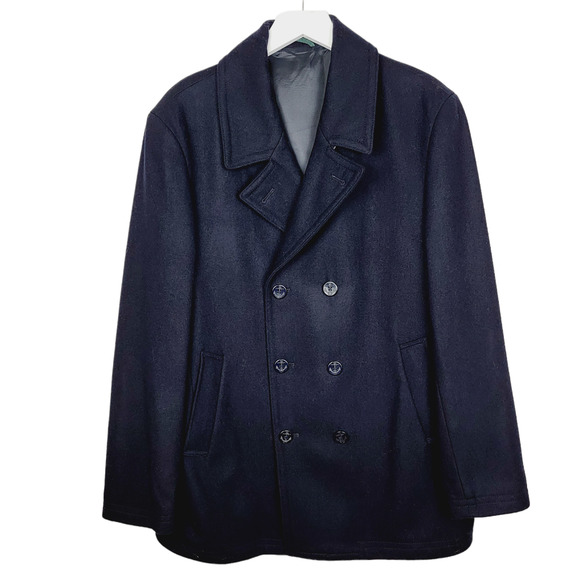 Lauren Ralph Lauren Other - LAUREN Ralph Lauren Men's Double Breasted Ranger Dark Navy Pea Overcoat Large